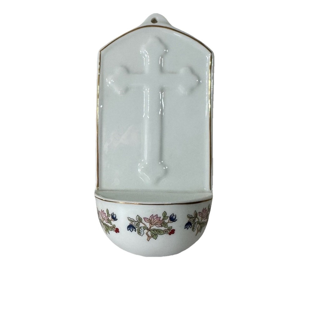 Royal Tara Bone China Celtic Cross Holy Water Fonts 6.5" Tall